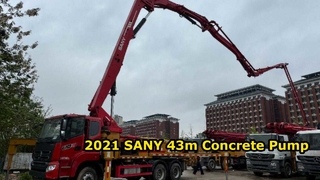 2021 SANY 43m 콘크리트 붐 펌프 판매 – 기존 SANY 섀시 – 최저 가격